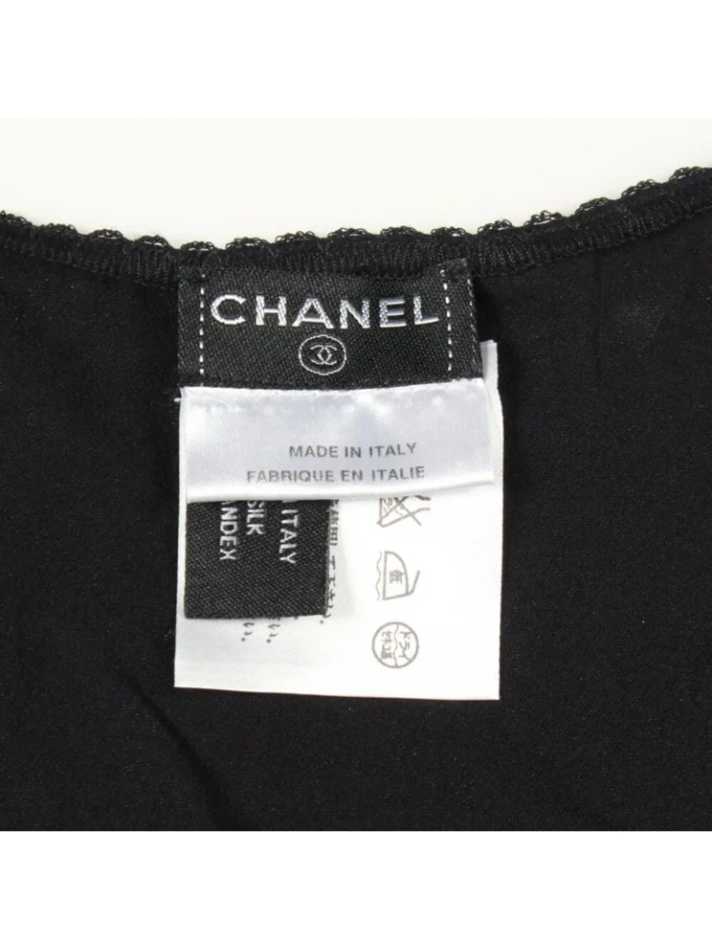 Chanel Tank Top V-neck Silk Top